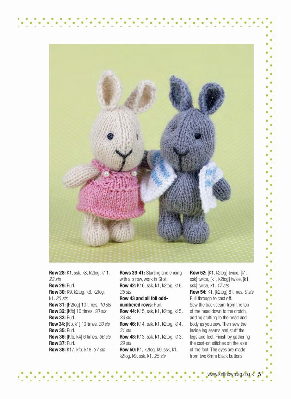 6 Cute Knitted Toys crochet pattern