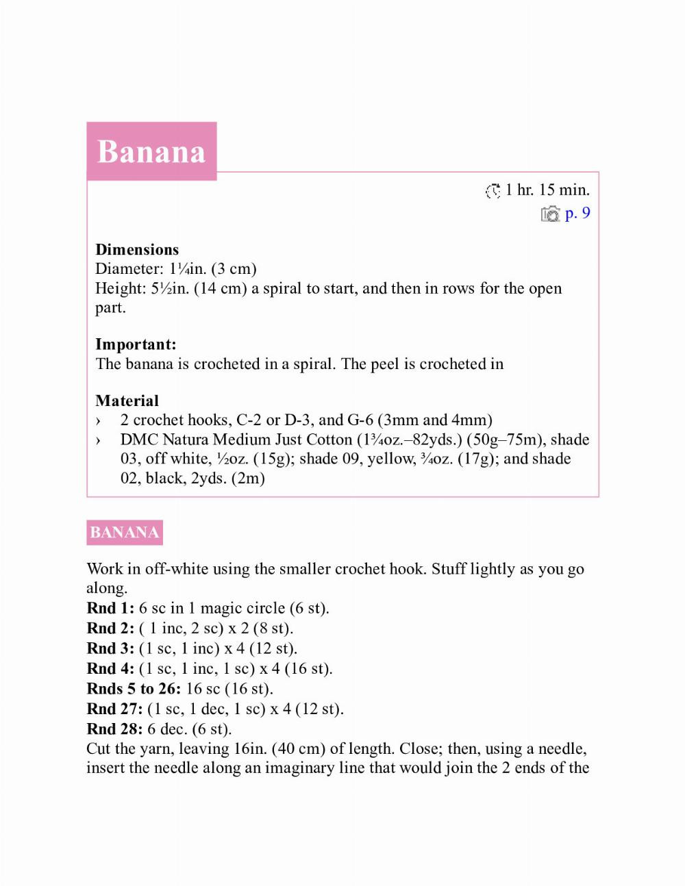 adorable fruits & begetables to crochet pattern