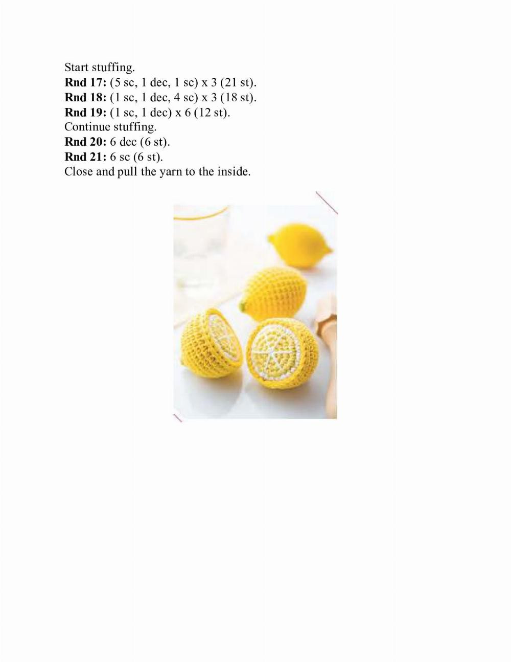 adorable fruits & begetables to crochet pattern