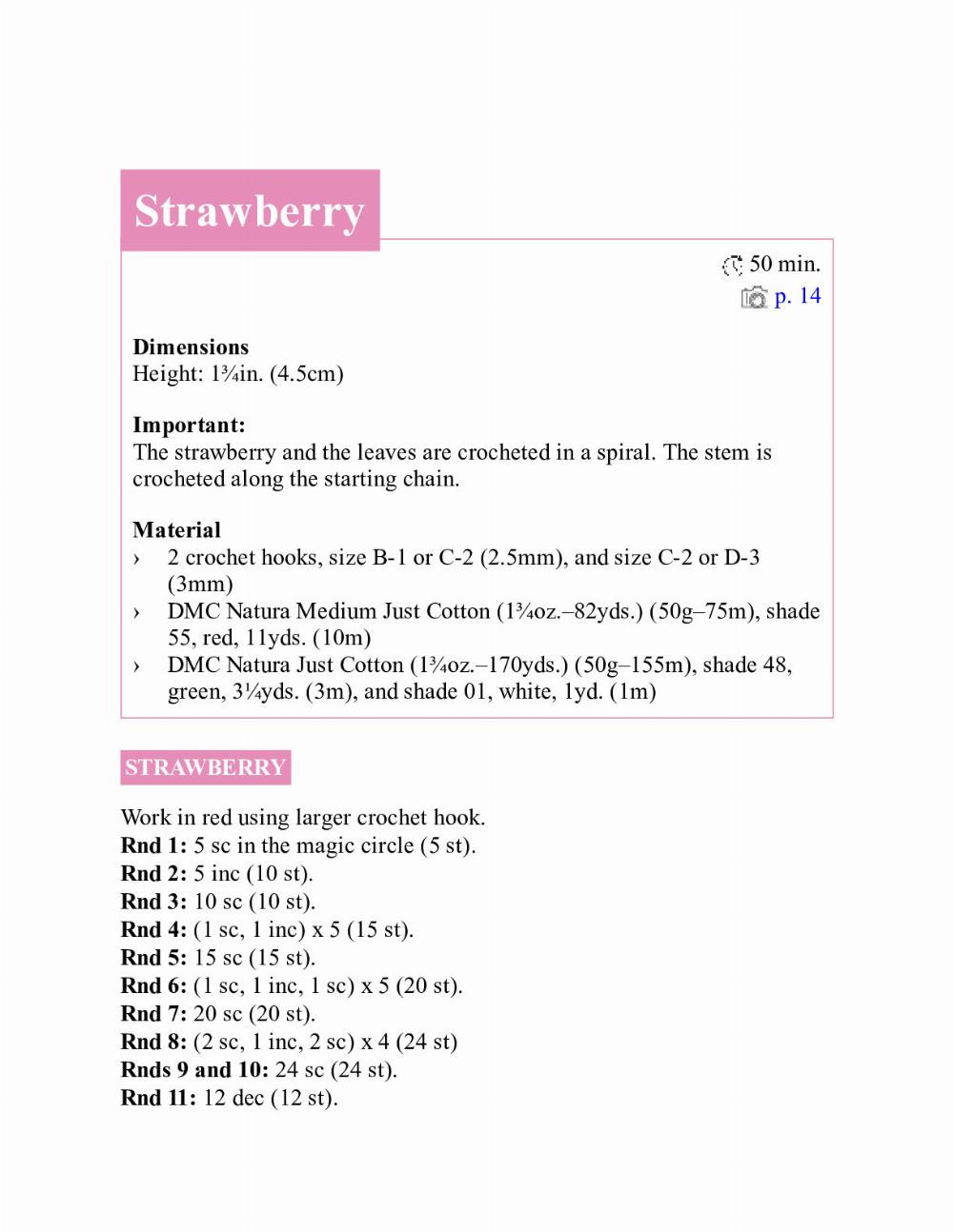 adorable fruits & begetables to crochet pattern