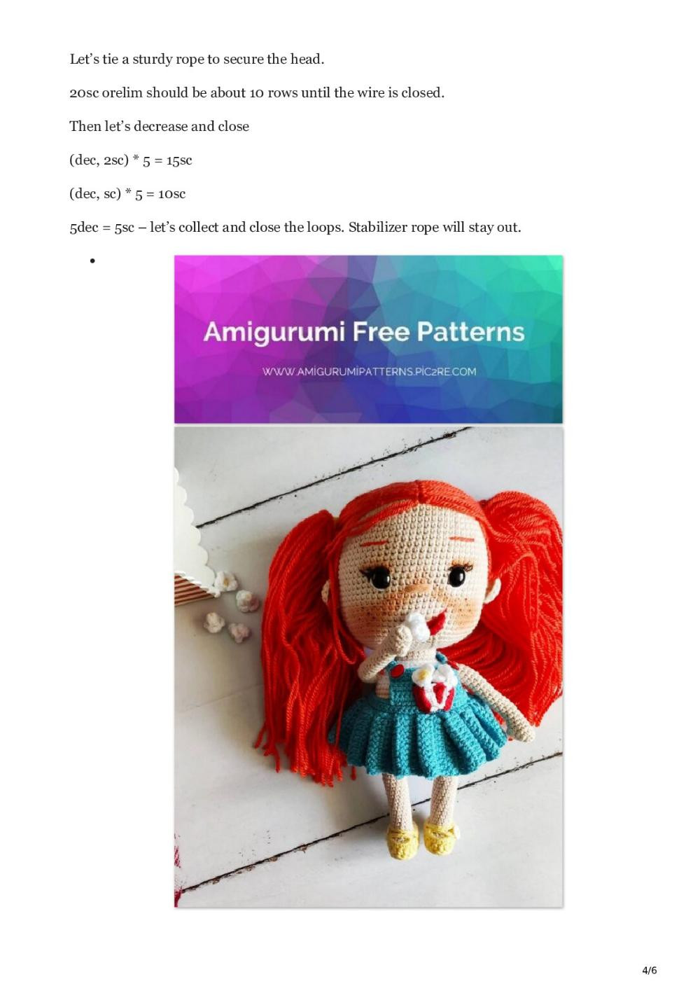 Amigurumi Doll Pafuli Free Pattern