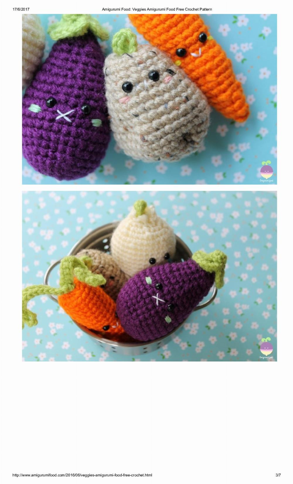 Amigurumi Food: Veggies Amigurumi Food Free Crochet Pattern