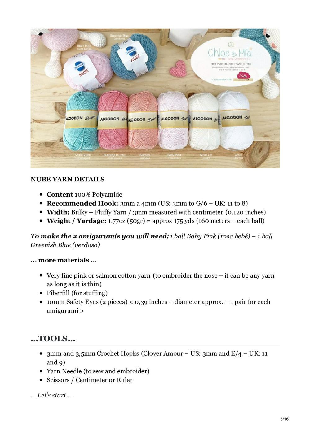 Amigurumi Pattern: Bunny Chloe and Kitten Mía – New Version!