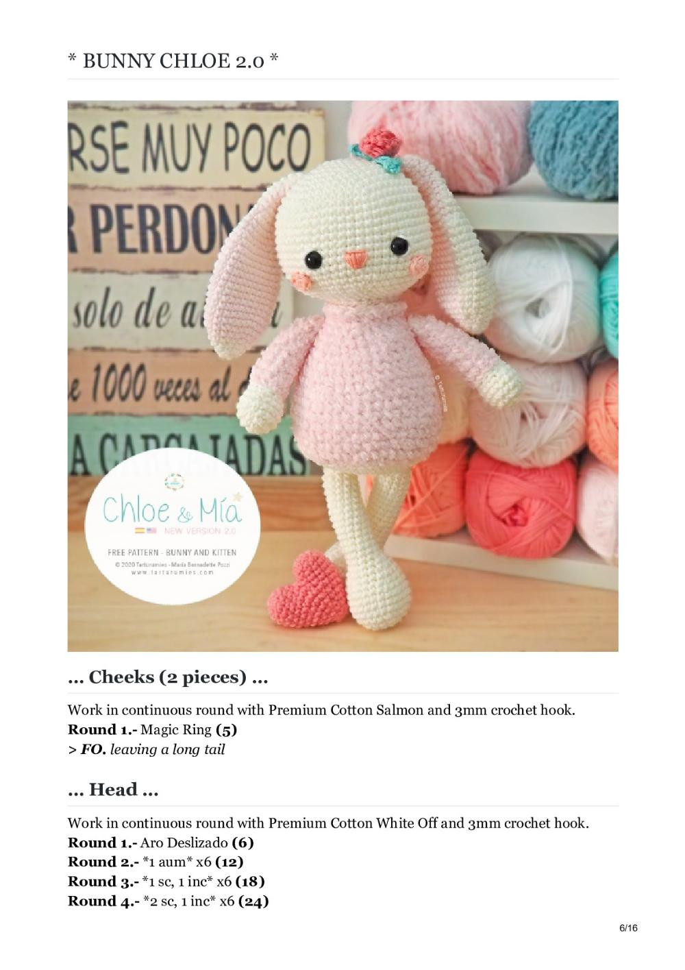 Amigurumi Pattern: Bunny Chloe and Kitten Mía – New Version!