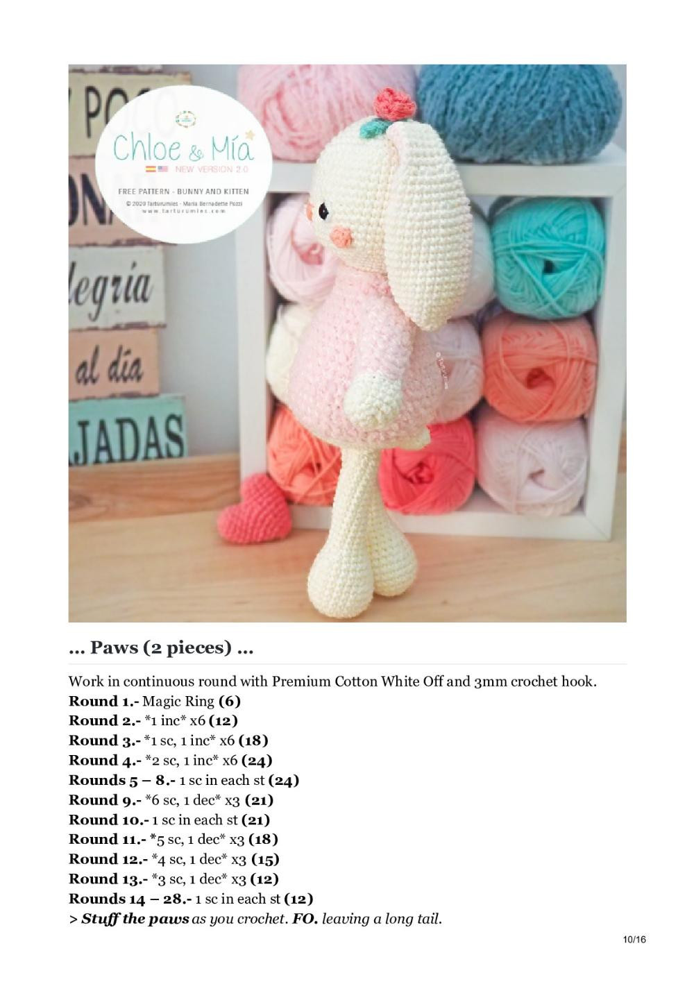 Amigurumi Pattern: Bunny Chloe and Kitten Mía – New Version!