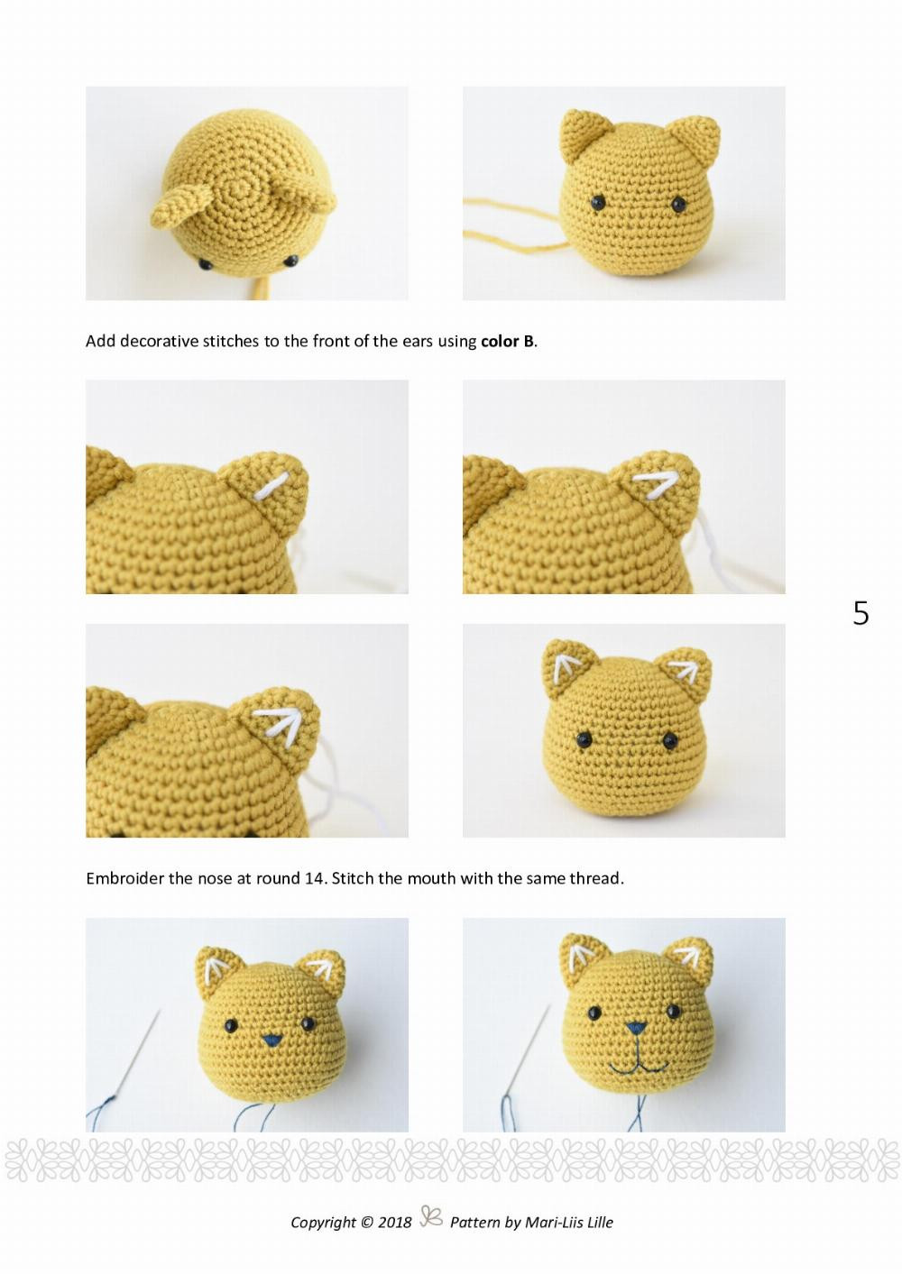 amigurumi pattern meow cat