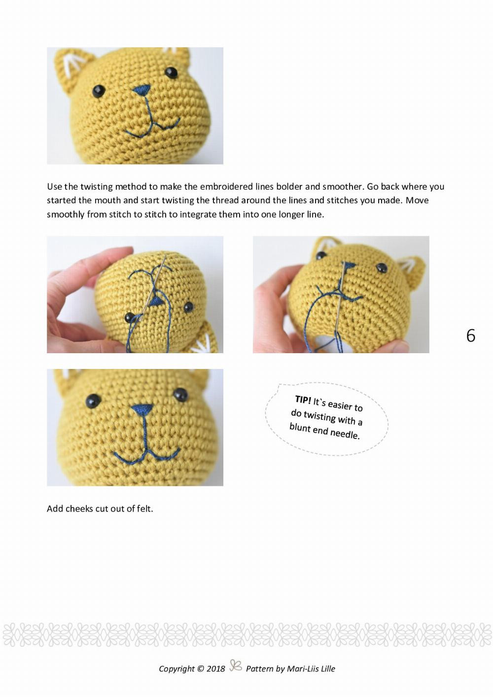 amigurumi pattern meow cat