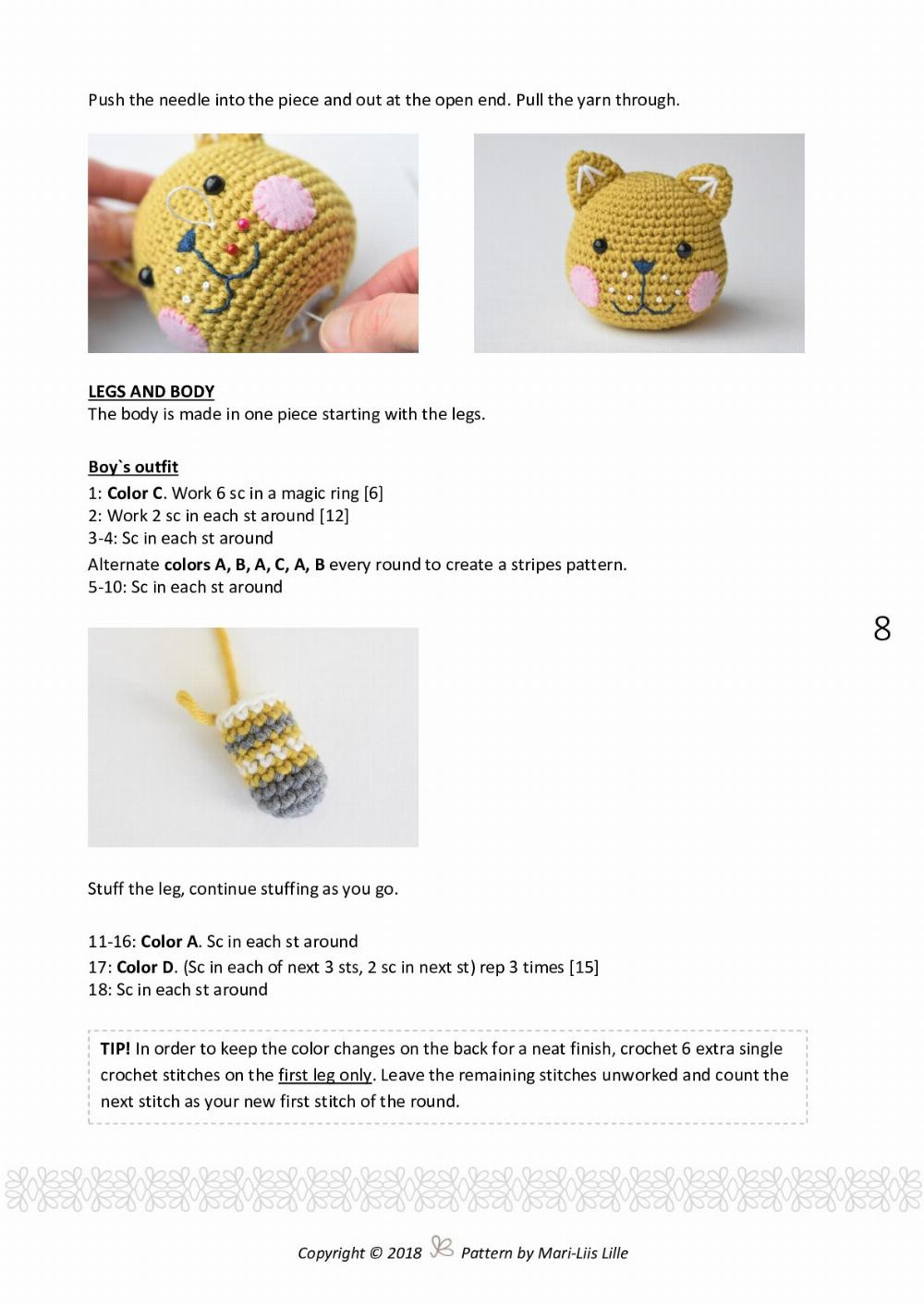 amigurumi pattern meow cat