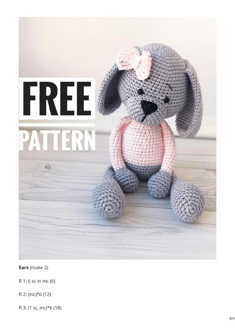 Amigurumi sweet dog pattern