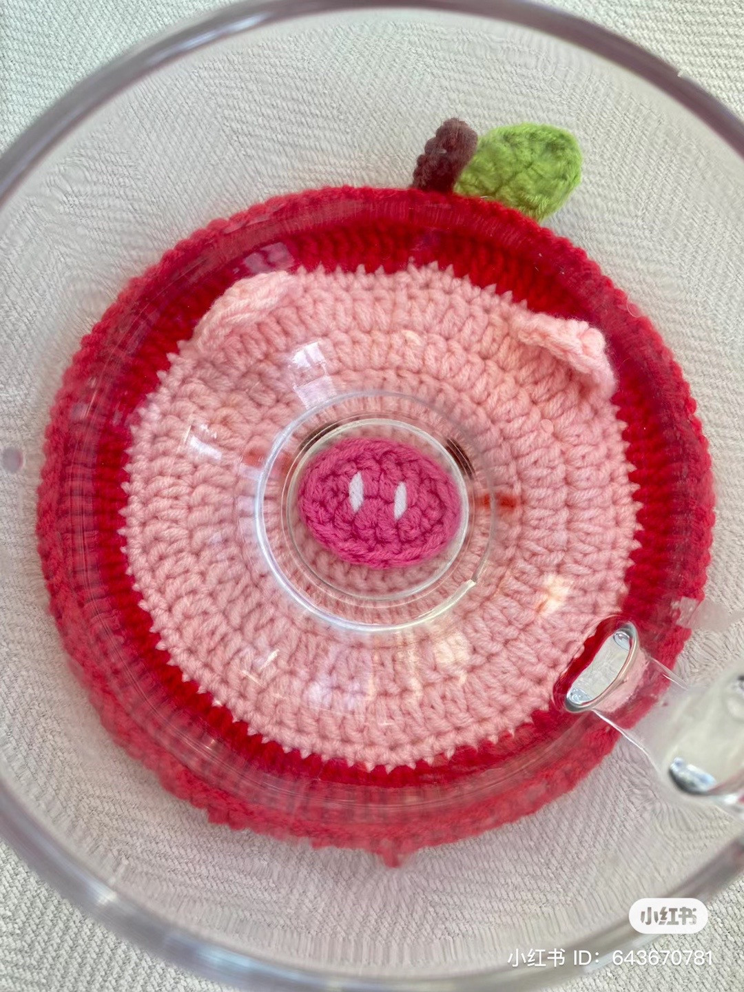 Apple Pig Coaster crochet pattern 4