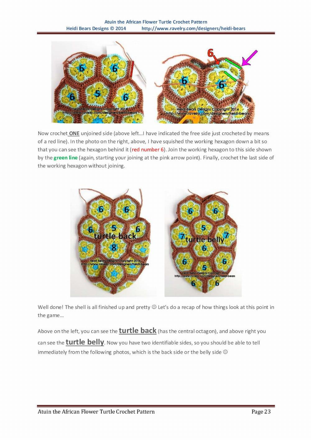 Atuin the African Flower Turtle Crochet Pattern