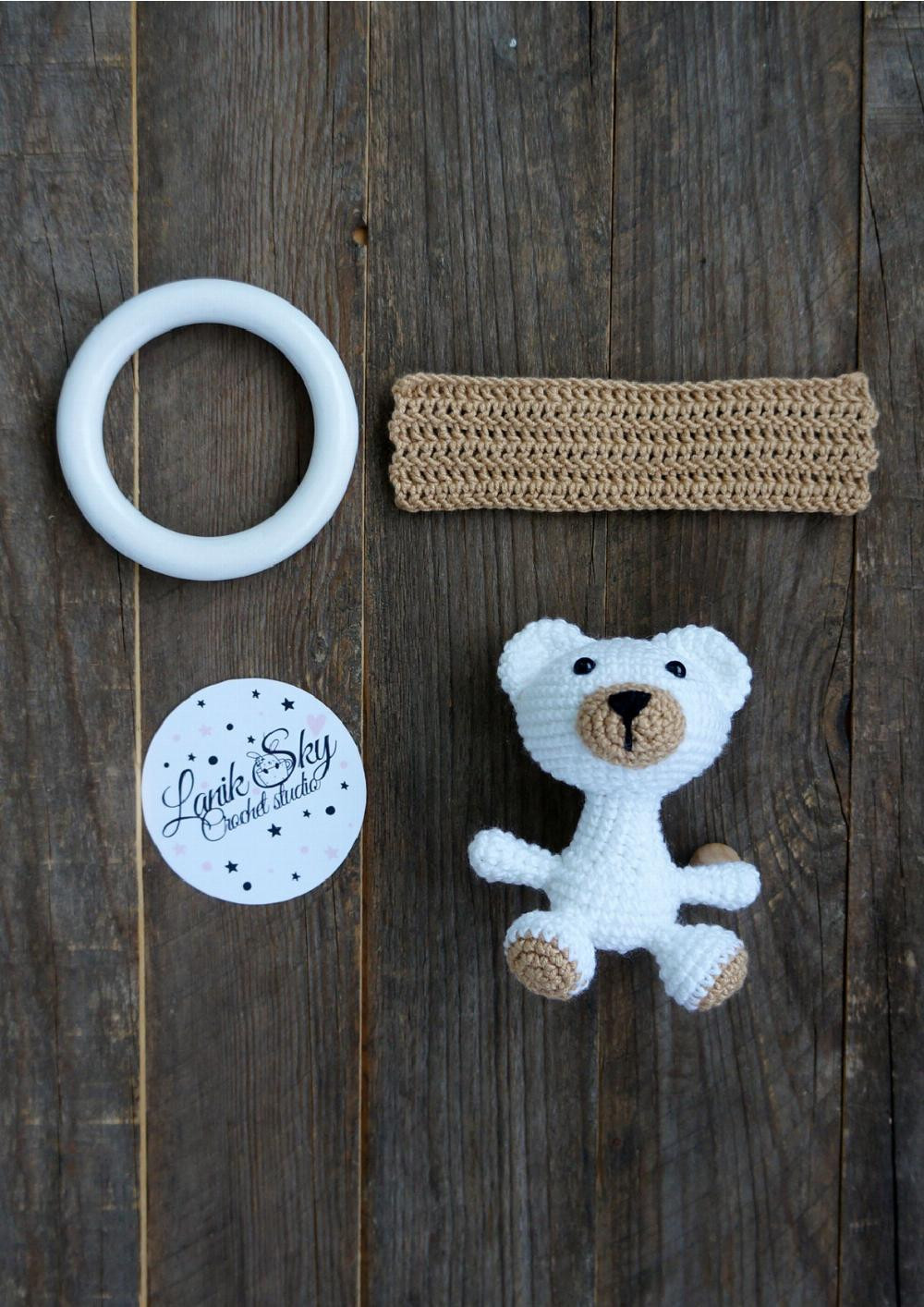 Baby bear Rattle crochet pattern