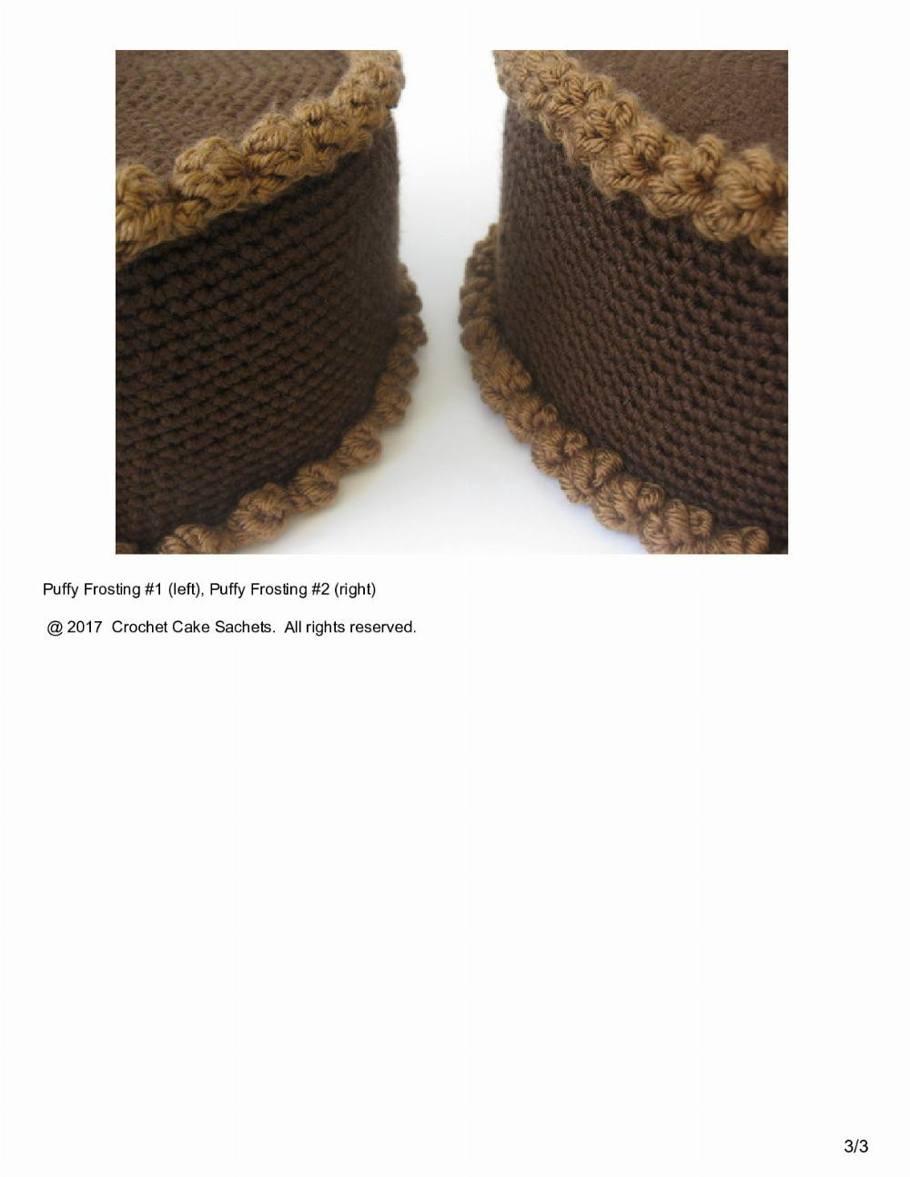 Basic Cake Recipe Crochet Pattern