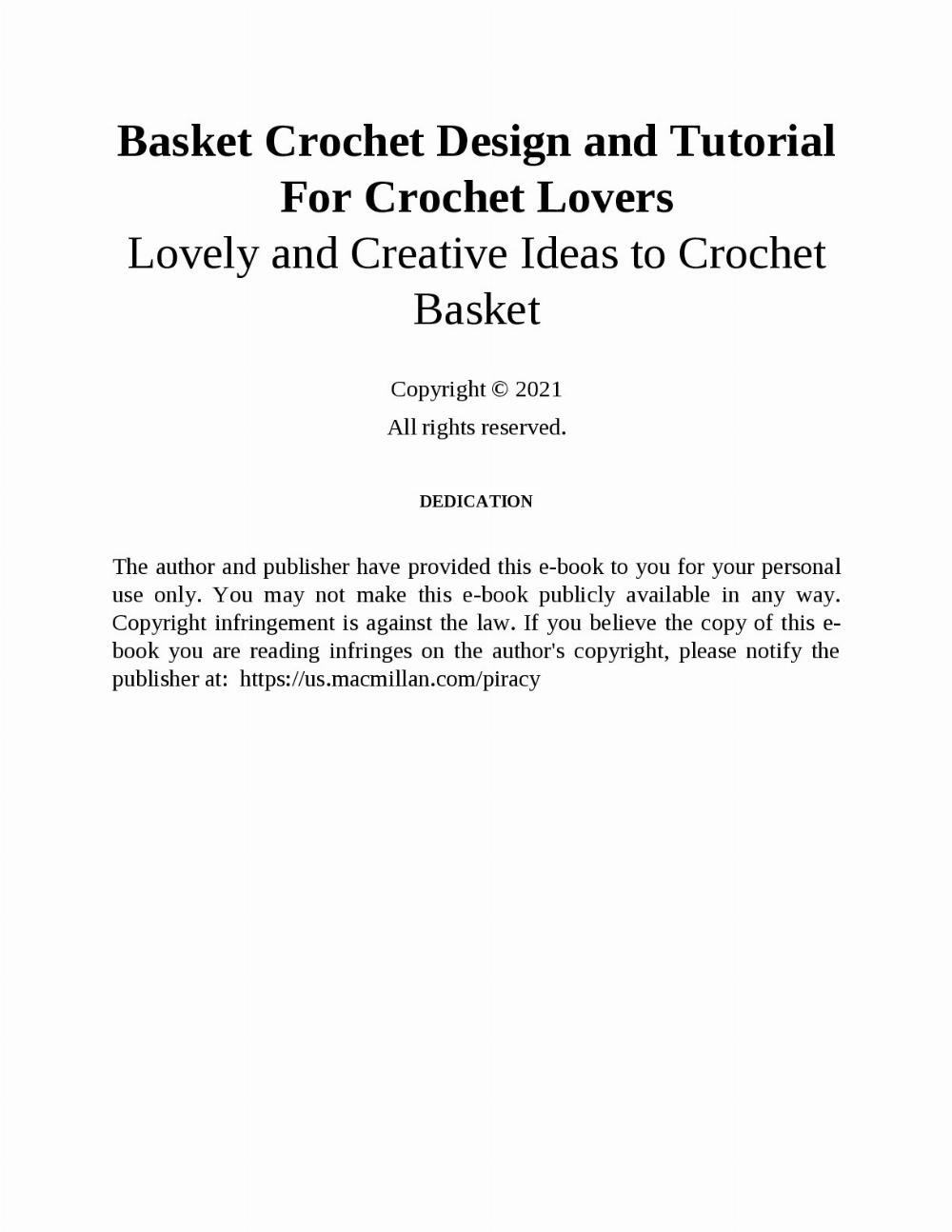 Basket Crochet pattern