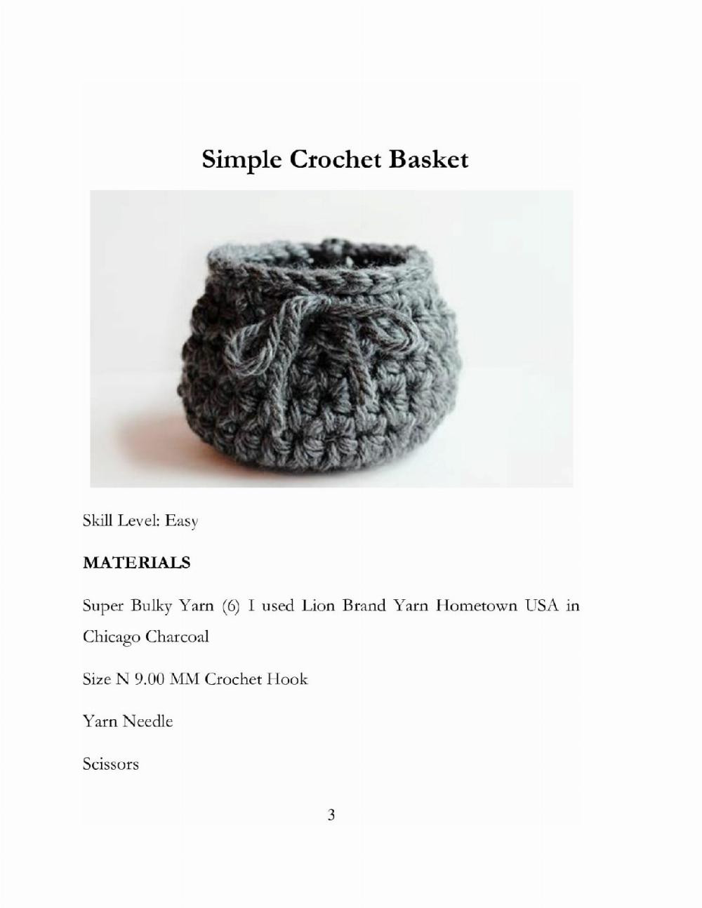 Basket Crochet pattern