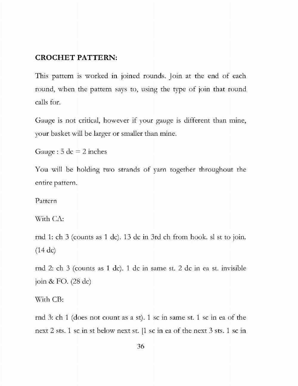 Basket Crochet pattern