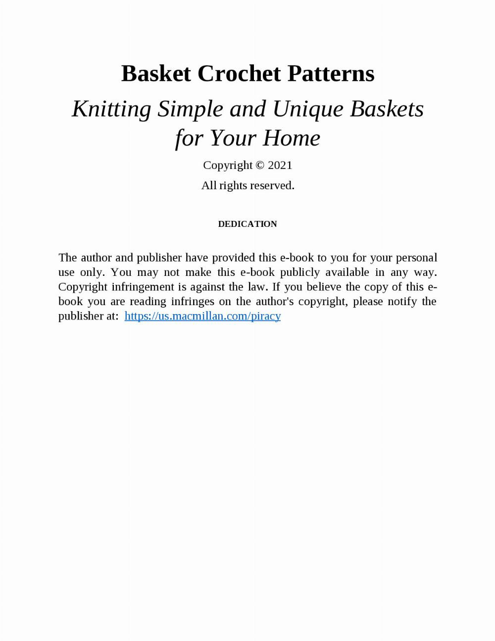 Basket Crochet Patterns Knitting Simple and Unique Baskets for Your Home