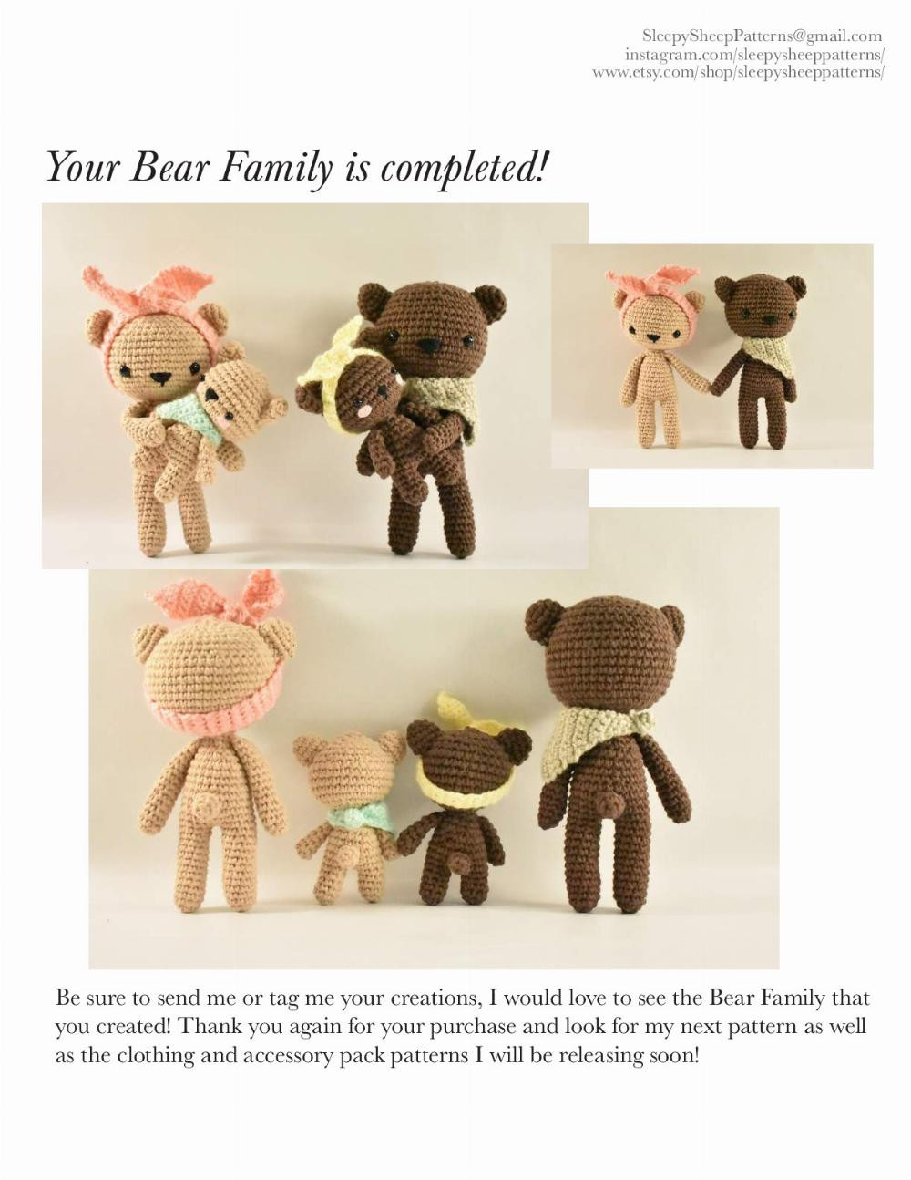 Bear Family Pattern