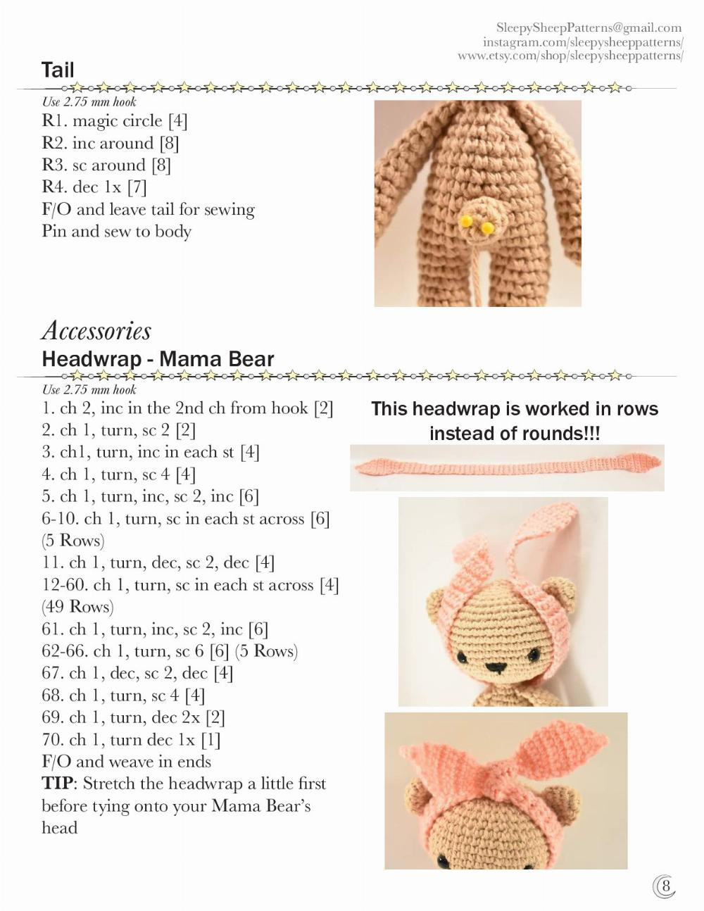 Bear Family Pattern