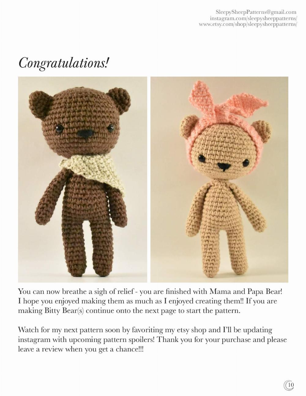 Bear Family Pattern