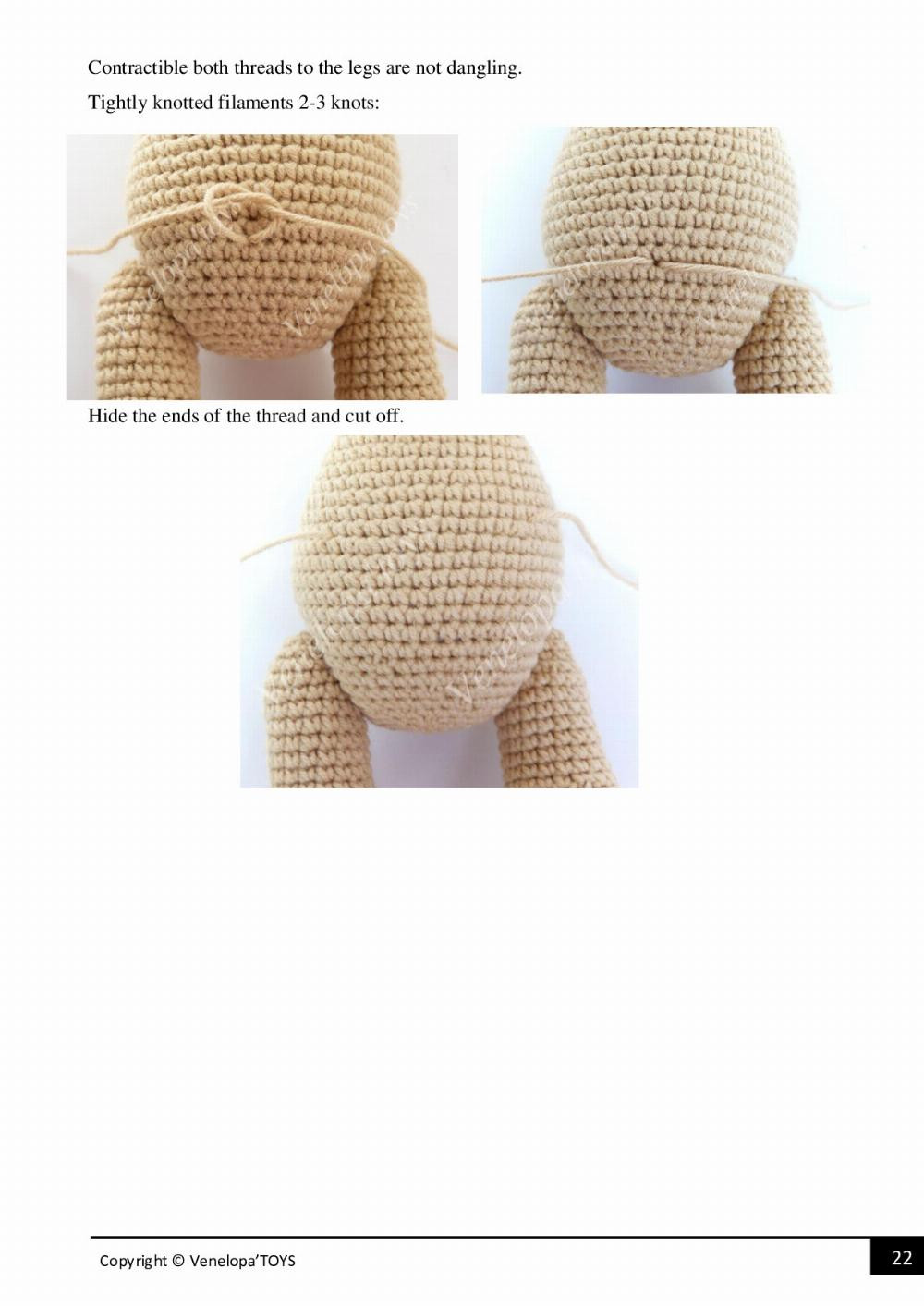 Bear in the cap "Cat"  crochet pattern