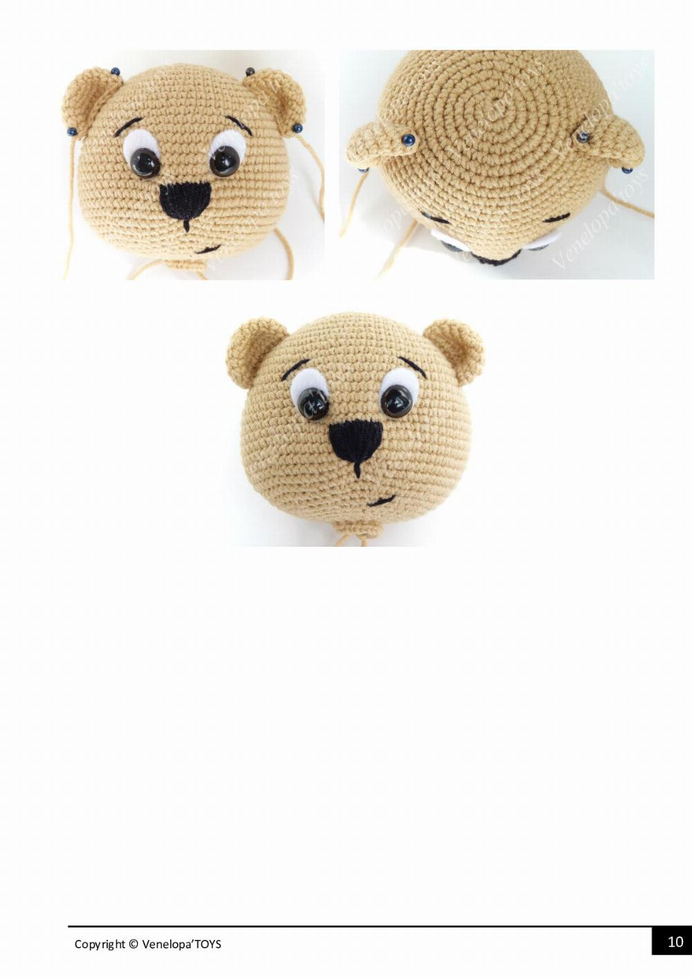 Bear in the cap "Cat"  crochet pattern