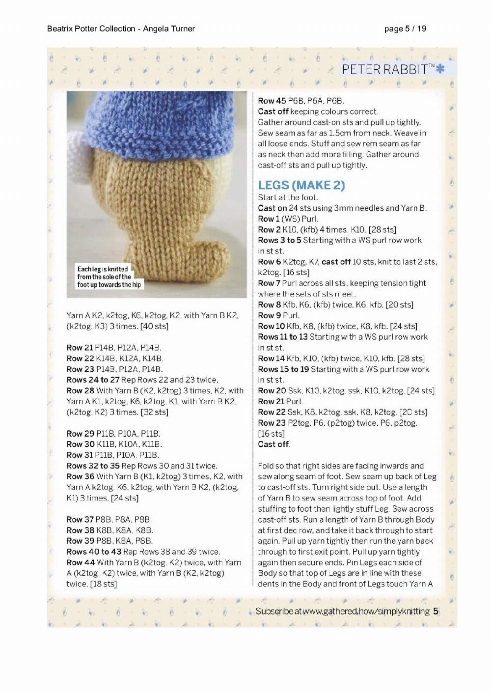 Beatrix Potter Collection crochet pattern