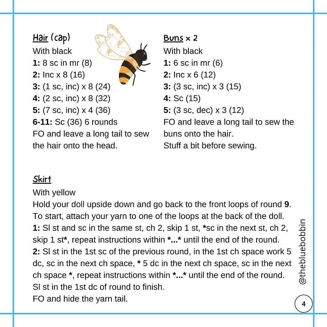blume the bee free pattern