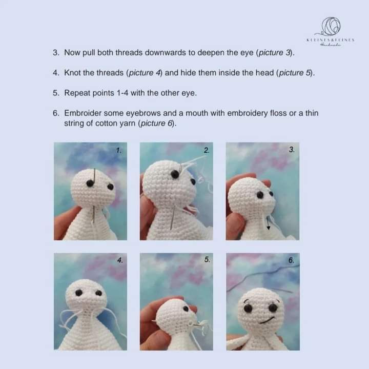 bonny & boo the clowing ghots crochet pattern