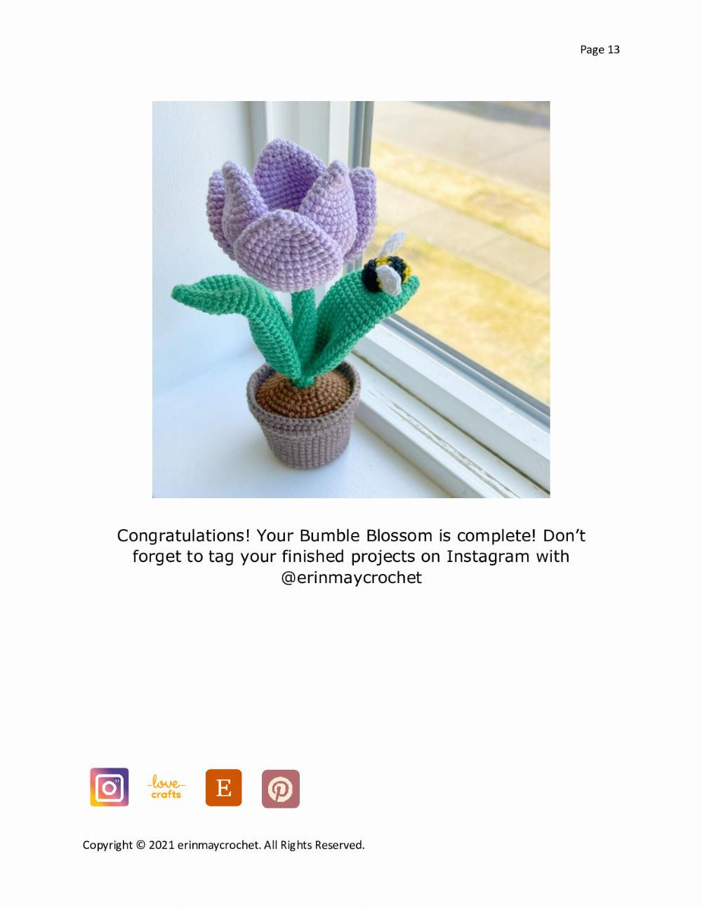 Bumble Blossom Purple Tulip A crochet pattern