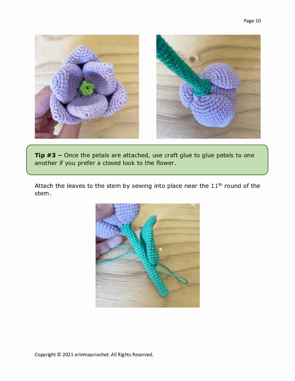 Bumble Blossom Purple Tulip A crochet pattern