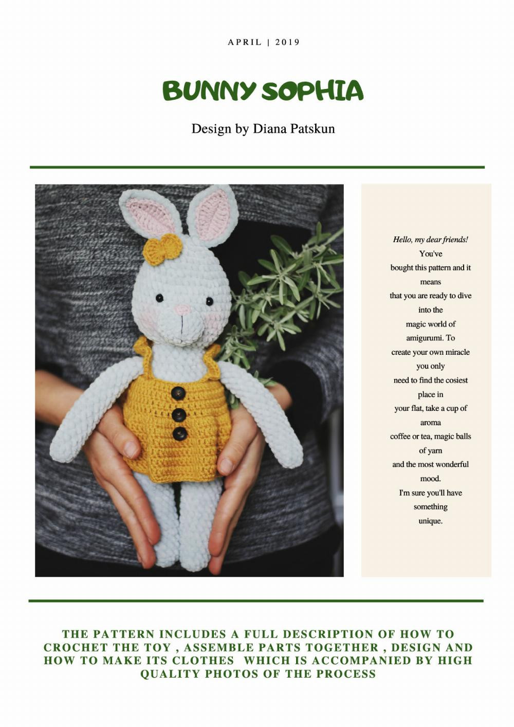 BUNNY SOPHIA crochet pattern