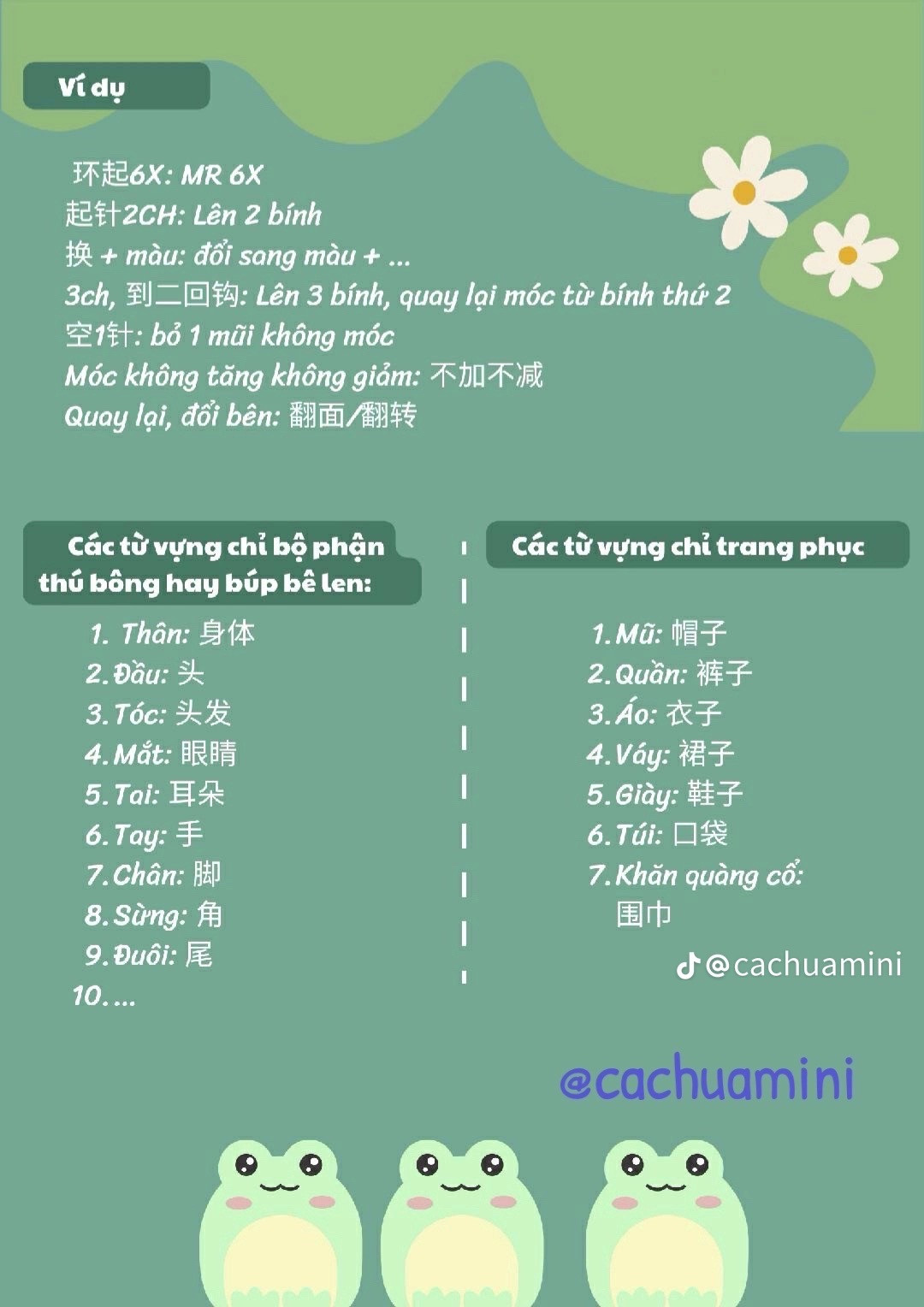 Các ký hiệu chart móc trong tiếng trung, Hướng dẫn cách đọc chart móc thú bông len tiếng trung, các ký hiệu chart móc trong tiếng trung,