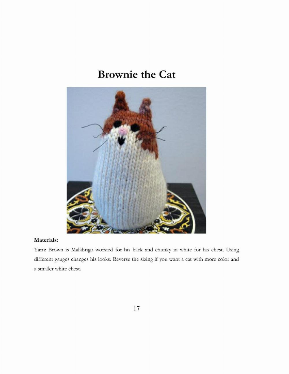 Cat Crochet Patterns Knitting