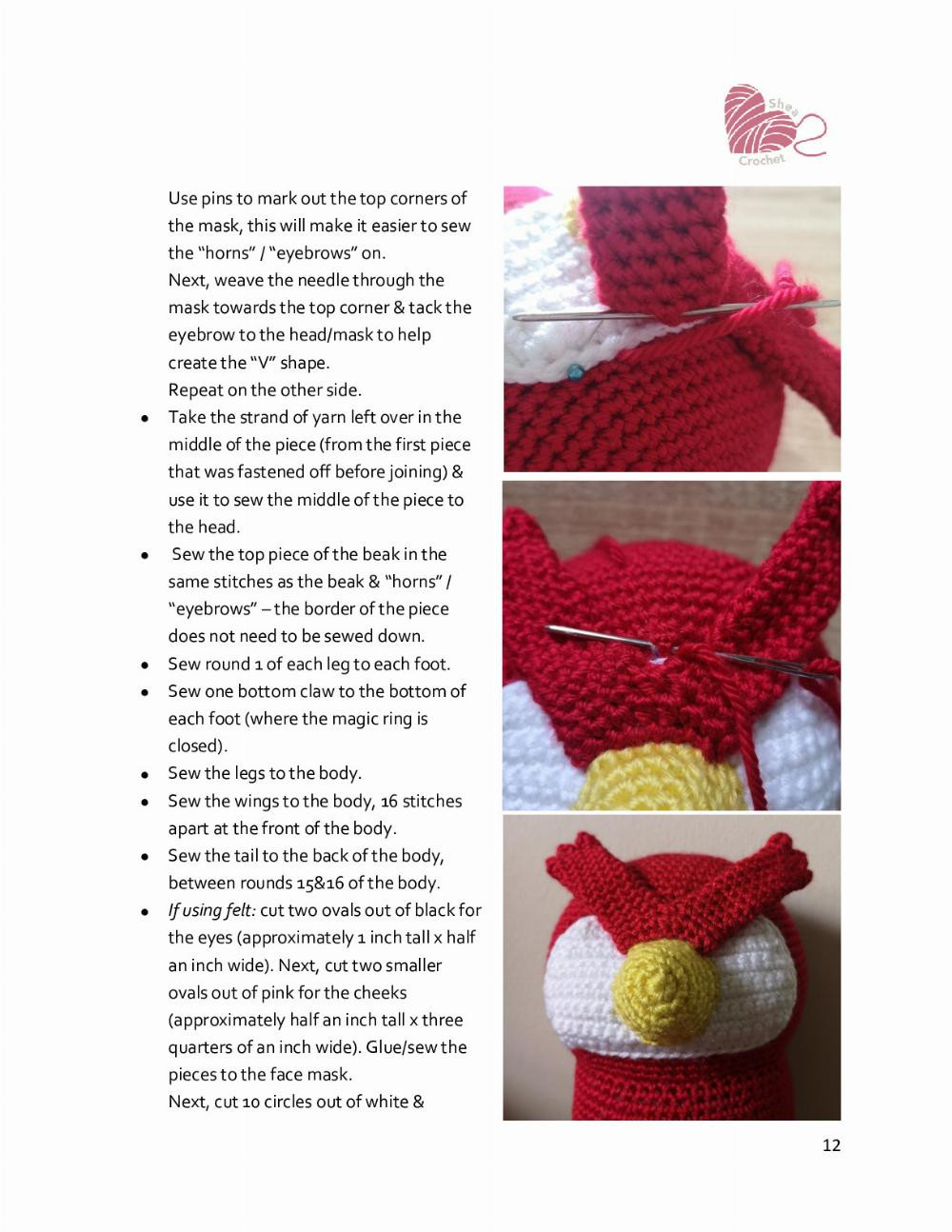 CELESTE owl crochet pattern