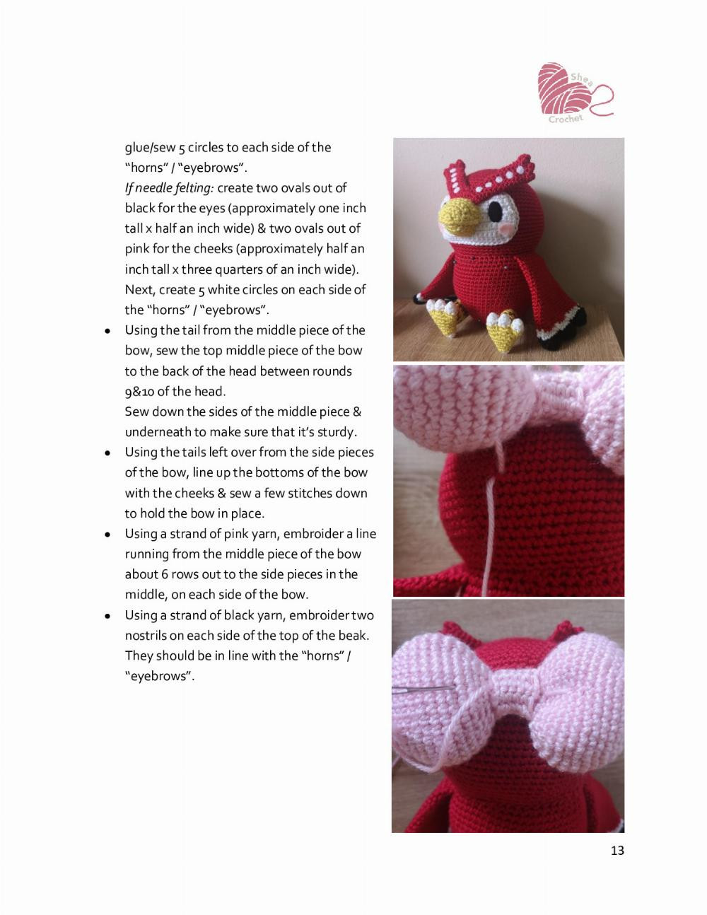 CELESTE owl crochet pattern