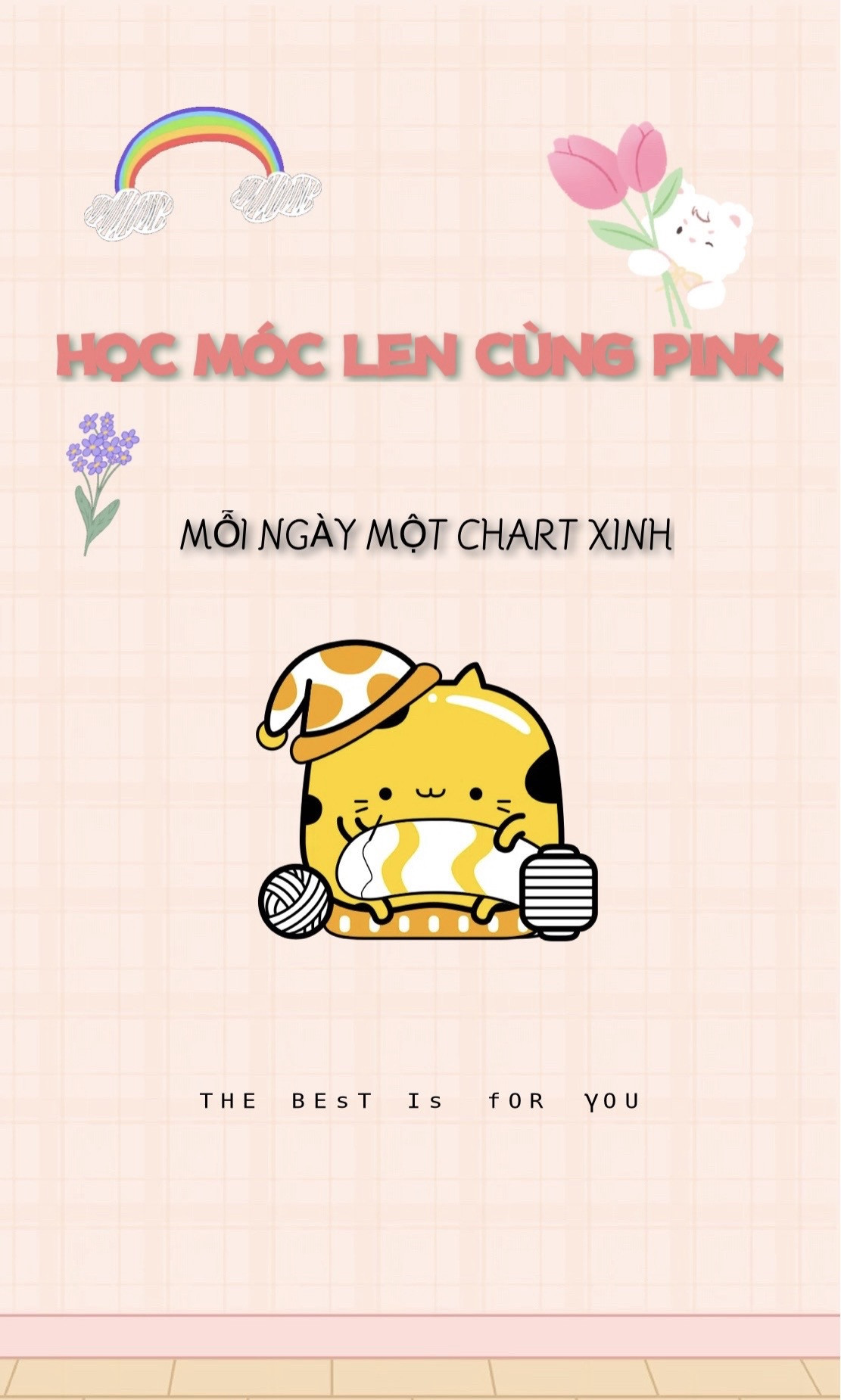 chart hướng dẫn móc chân mèo