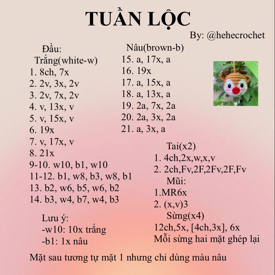 chart móc khóa tuần lộc