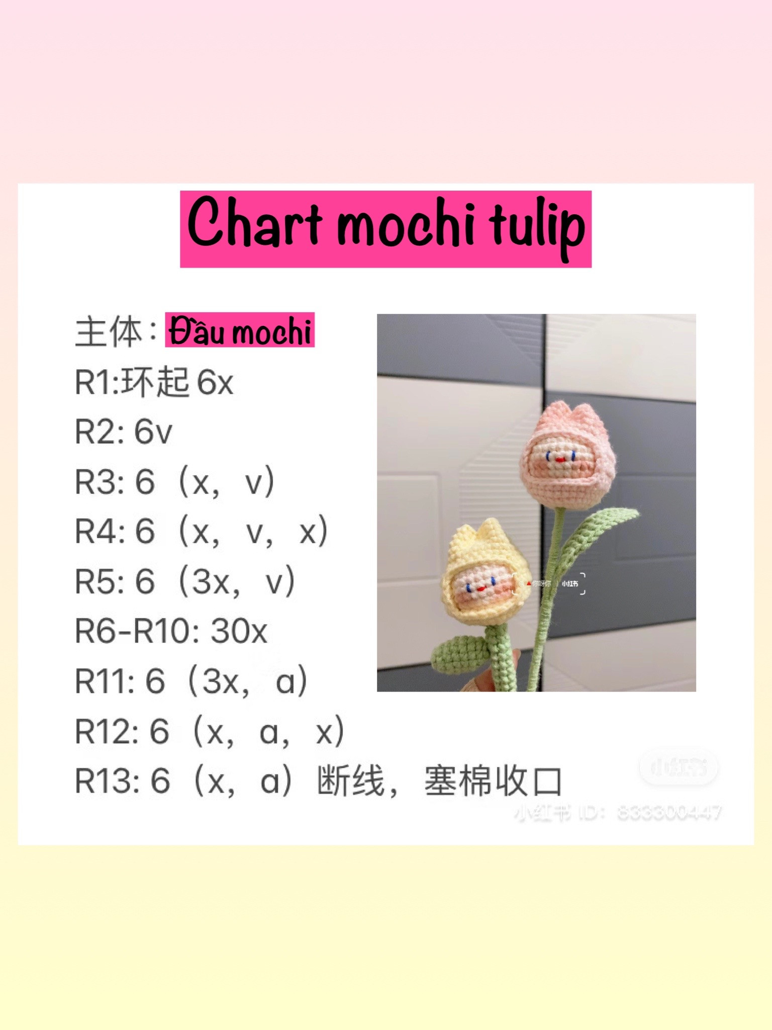 chart móc len mochi tulip