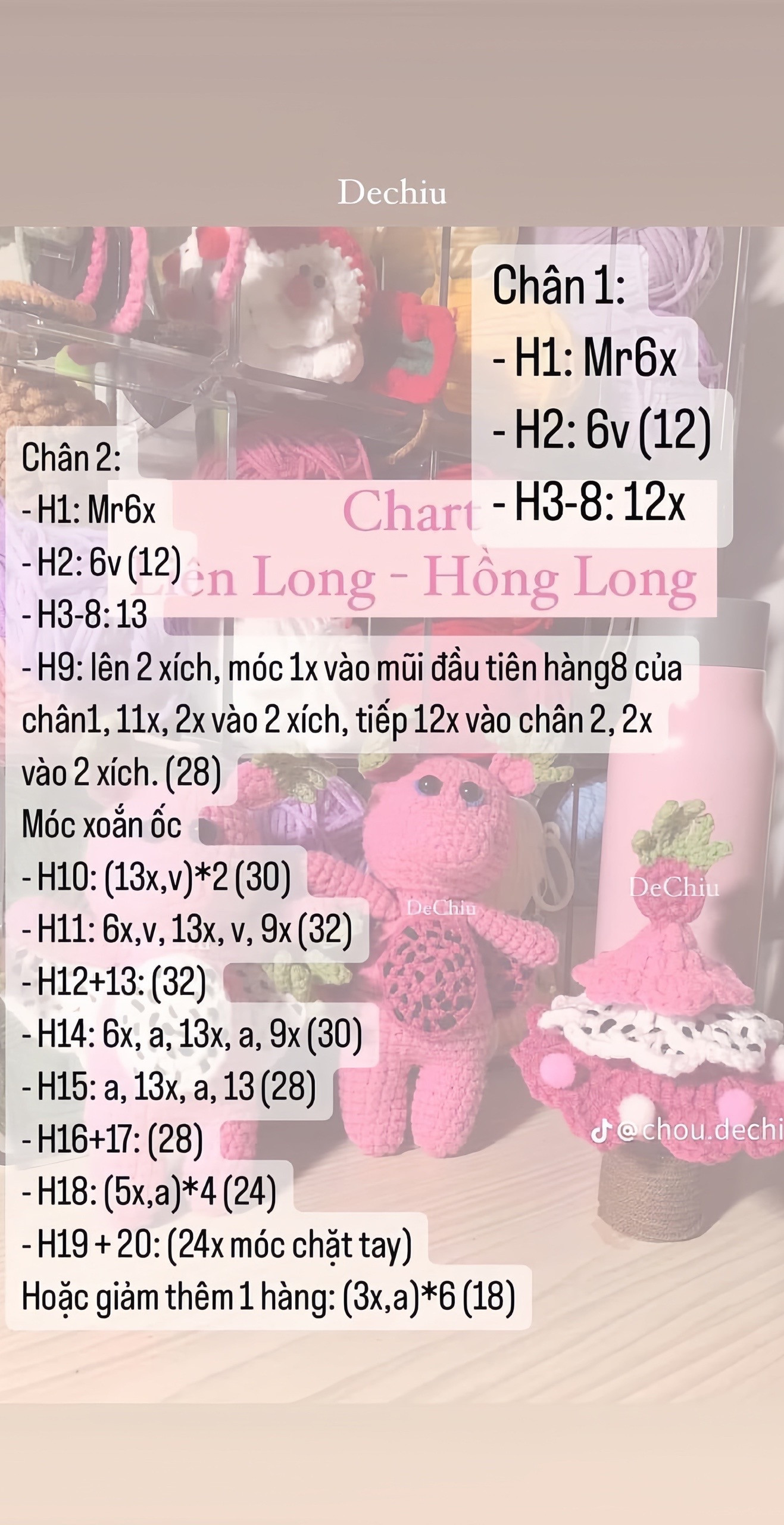 chart móc liên long, hồng long