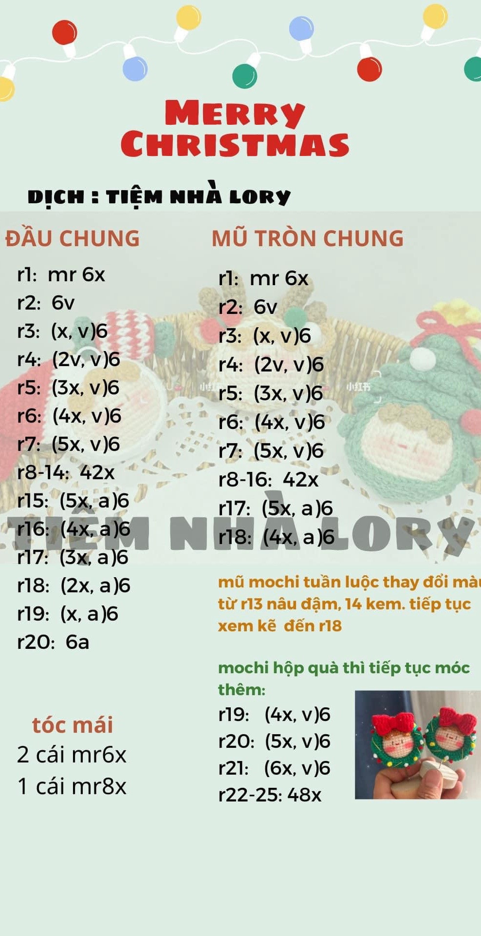 chart móc mochi tiếng việt, merry christmas, mochi tuần lộc, mochi ông già noel, mochi kẹo, mochi cây thông,