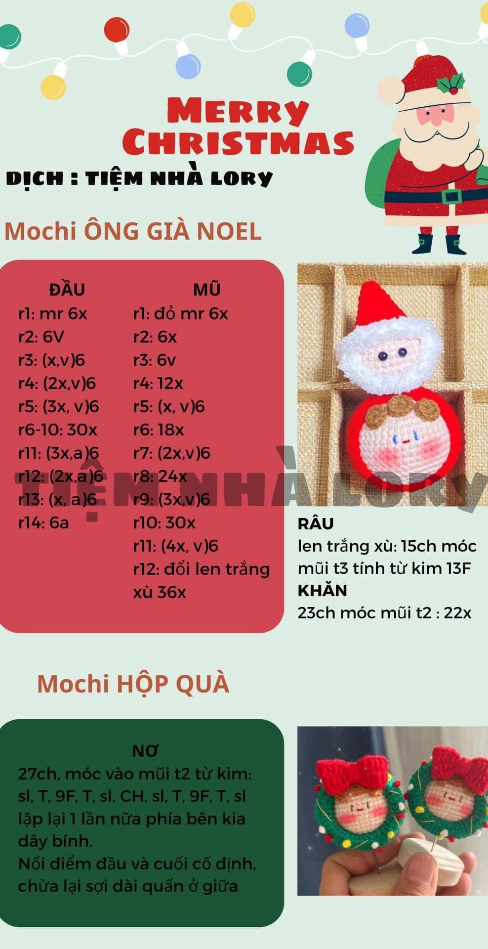 chart móc mochi tiếng việt, merry christmas, mochi tuần lộc, mochi ông già noel, mochi kẹo, mochi cây thông,