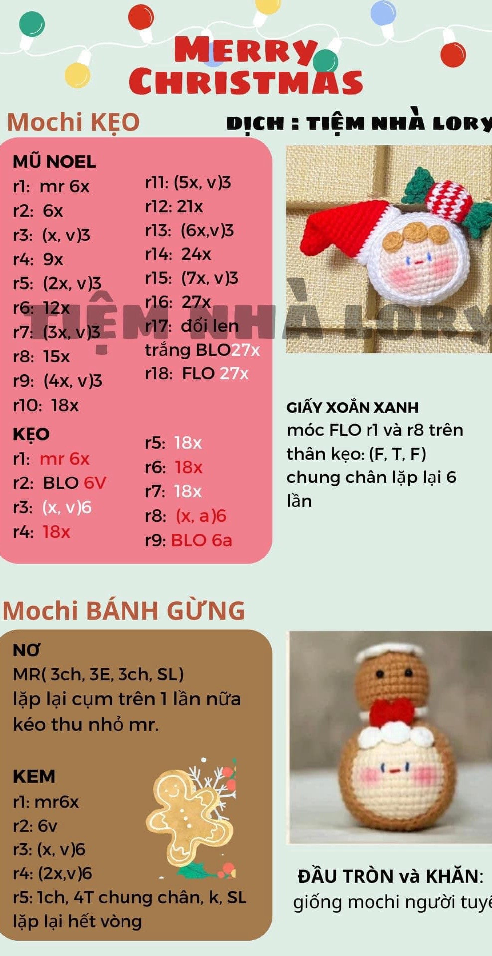 chart móc mochi tiếng việt, merry christmas, mochi tuần lộc, mochi ông già noel, mochi kẹo, mochi cây thông,