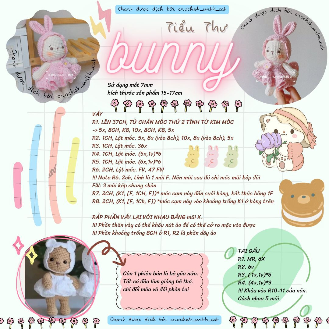 Chart móc tiểu thư bunny (tiểu thư thỏ)