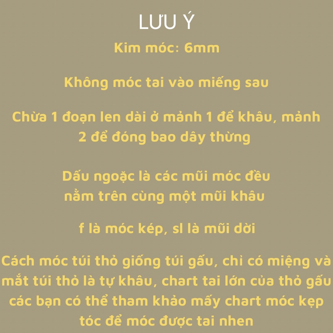 Chart móc túi gấu thỏ