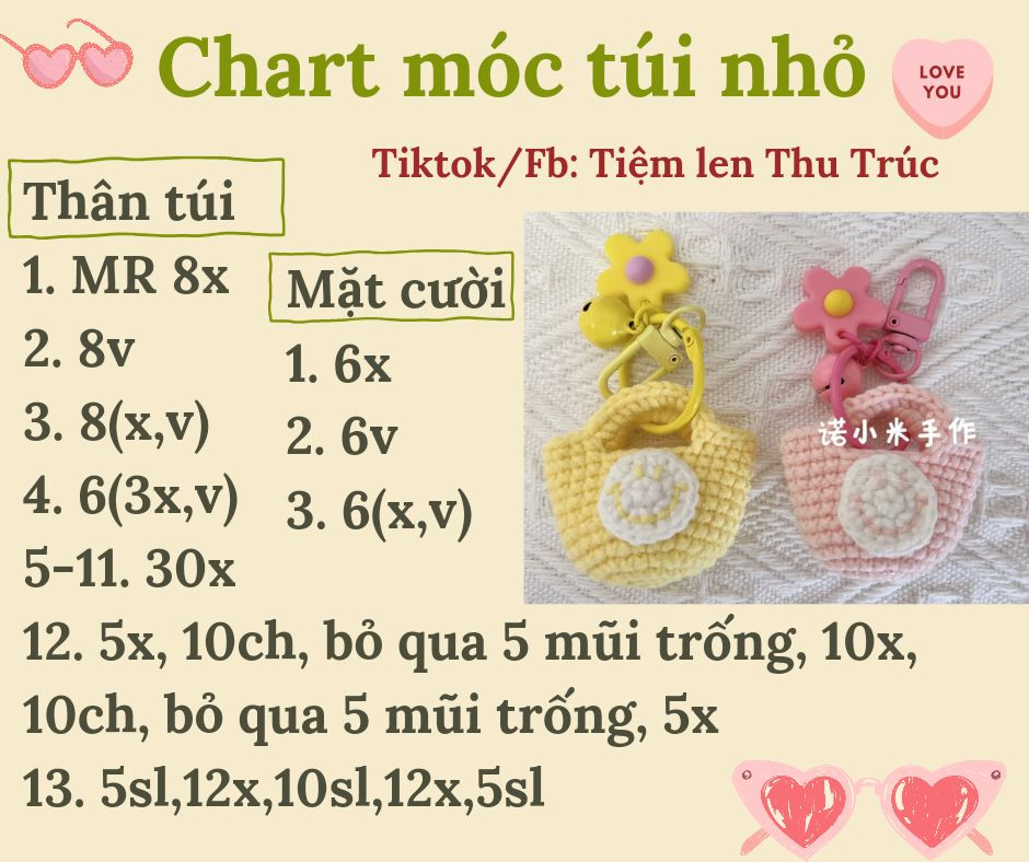 Chart móc túi nhỏ