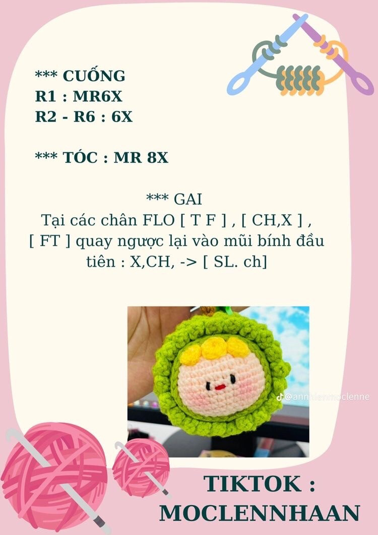 Chart mochi hoa quả, bé ong, bé tóc xoăn, bé cà rốt, bé ếch, bé xương rồng, em bé vải, bé chanh