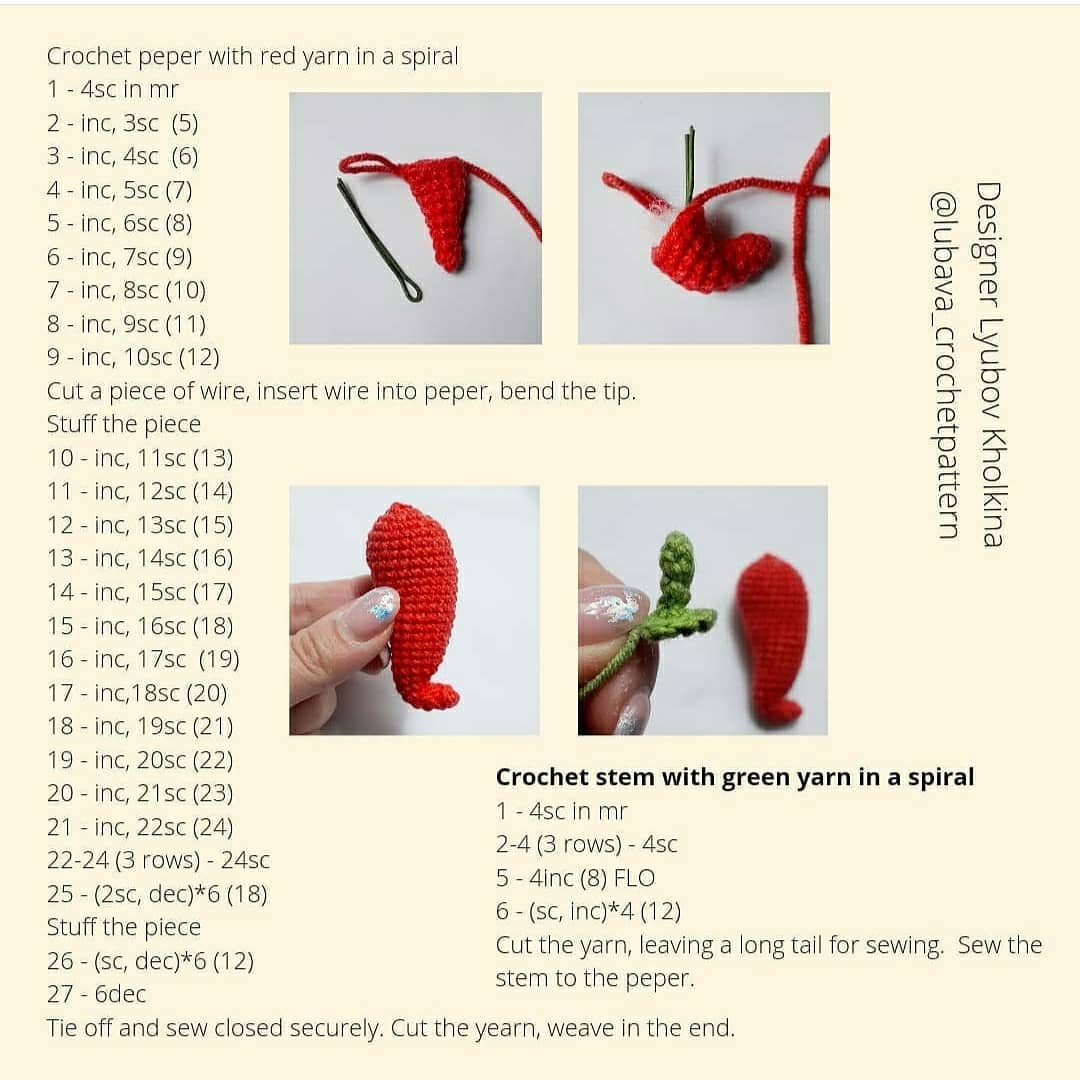 Chili crochet pattern