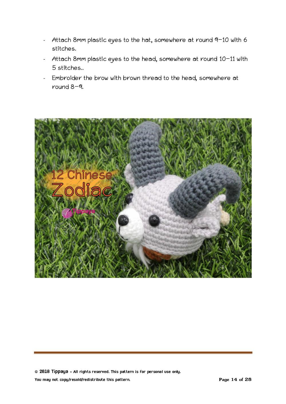 Chinese Zodiac Series 2 crochet pattern