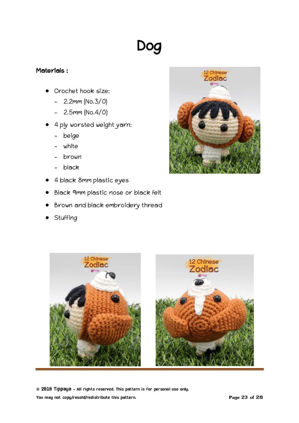 Chinese Zodiac Series 2 crochet pattern